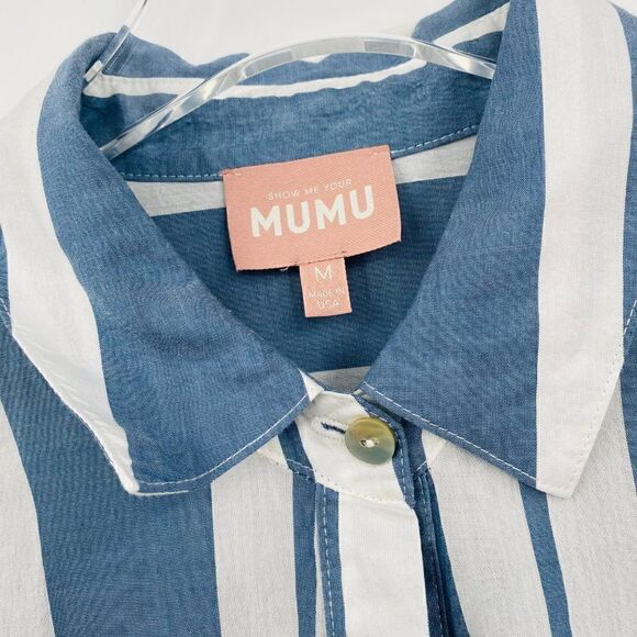 Show Me Your Mumu Sz Medium Stayton Tunic Top in Sailboat Stripe - Picture 7 of 9